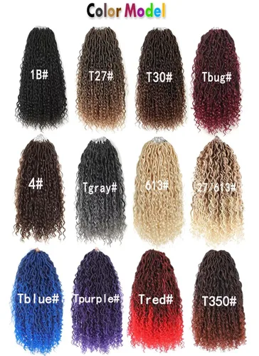 Miniatura 8 de River Locs Cabello de Crochet para Mujeres Negras - Boho Goddess Locs Grochet Hair, Boho Hippie Loc (18" 6 Paquetes T1B/púrpura#)