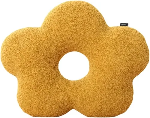 Miniatura 7 de Almohada esférica de felpa para dormitorio, sala de estar, sofá, cojín redondo de cintura, cojín de flor, ventana escandinava, decoración de tatami