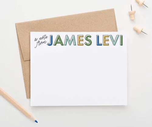 Miniatura 2 de Papelería personalizada de agradecimiento para niños, papelería plana personalizada para niños, papelería linda para niños con notas