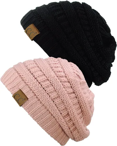 Miniatura 71 de Gorro a la moda de tejido suave abultado, cálido y elástico de C.C
