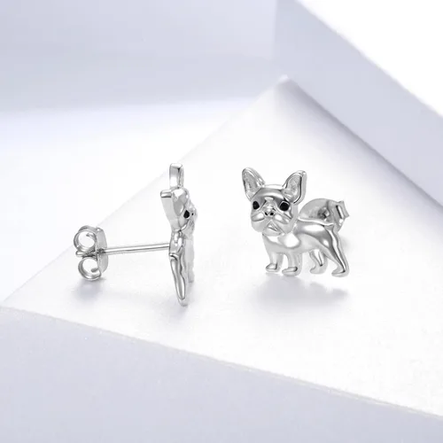 Miniatura 4 de Sterling Silver Dogs Stud Earrings Beagle Corgi Chihuahua Dachshund French Bulldog German Shepherd Poodle Mom Breed Puppy Jewelry for Daughter