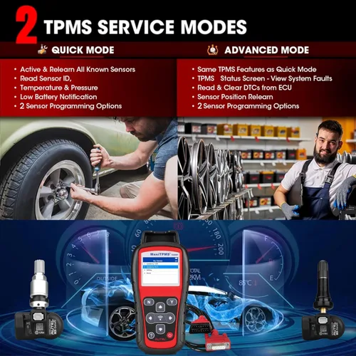 Miniatura 5 de Autel MaxiTPMS TS508WF completo con 4 piezas de sensor MX de goma de frecuencia duelo, programación de sensor MX, diagnóstico TPMS OBD Relearn