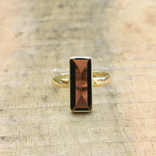 Miniatura 90 de Anillo de plata de ley maciza superpuesta de oro amarillo de 18 quilates para mujer, anillo de compromiso de plata esterlina, juego de bisel