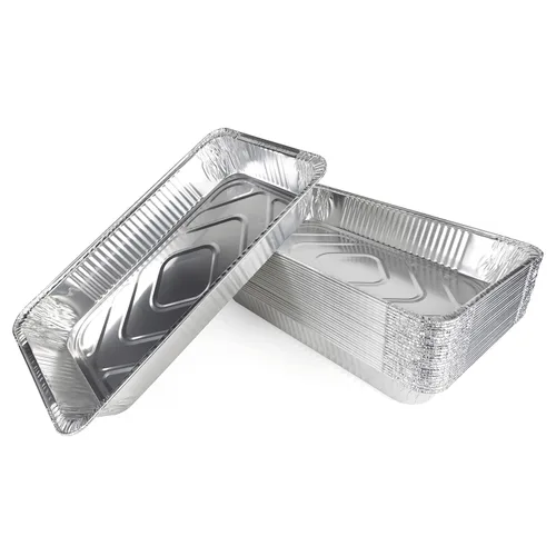 IDL Packaging Sartenes de aluminio de tamaño completo para mesa de vapor, profundos, 21 x 13 x 3 pulgadas (paquete de 25) - Sartén desechable de