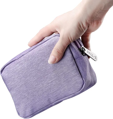 Miniatura 24 de E-Tree Bonita bolsa pequeña, bolsa de cosméticos de maquillaje, bolsa de maquillaje para bolso, bolsa de aseo con cremallera, organizador Colorido