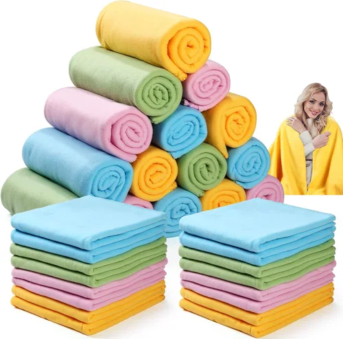 Remerry 32 mantas de primavera a granel de 60 x 50 pulgadas, mantas grandes de lana de Pascua para bodas, acogedoras mantas de doble cara, regalos