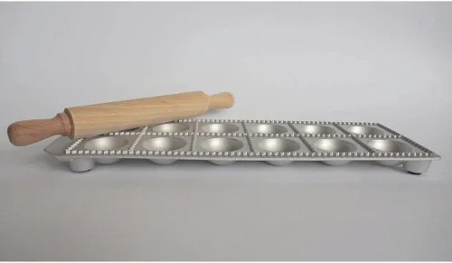 Miniatura 2 de Ravioli redondo de aluminio de 12 agujeros con rodillo