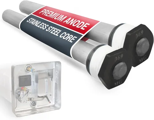 Varilla de ánodo para calentador de agua para RV, paquete de 2 unidades, 2 años de garantía, 9.25 x 3/4 pulgadas, NPT de magnesio premium, varilla