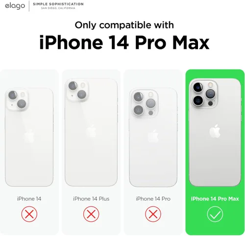Miniatura 2 de elago Funda compatible con iPhone 14 Pro Max, de silicona líquida, funda protectora de cuerpo completo, a prueba de golpes, delgada para teléfono