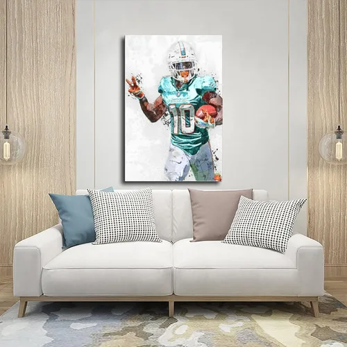 Miniatura 5 de Póster de Tyreek Hill en Lienzo para Decoración de Pared, Póster Artístico, Cuadro para Sala de Estar, Recámara, Póster sin Marco: 12x18 pulgadas