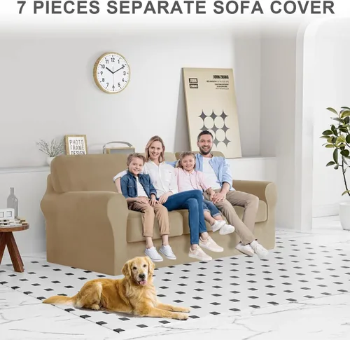 Miniatura 66 de Funda para Sofá de Terciopelo, Fundas Elásticas para Sofá para Funda Principal Separada/Respaldos y Cojines de Asiento, Funda para Sofá, para Fundas