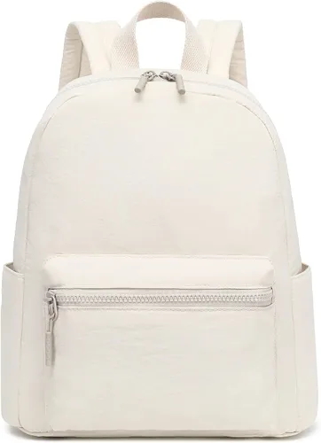 LEDAOU Mini mochila para niñas, bonita mochila pequeña para mujeres, adolescentes, niños, escuela, viajes, bolso de hombro, beige, dorado, (Beige