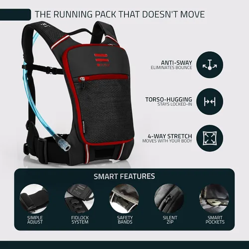 Miniatura 2 de FITLY Minimalist Running Pack - Running Backpack Phone Holder, Storage, Thoracic Belt - Carry Personal Items - Running Gear for Men & Women