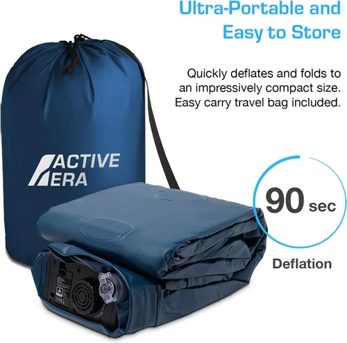 Miniatura 8 de Active Era Colchón de aire tamaño King con bomba elevada incorporada, colchón inflable elevado de alta calidad con almohada elevada, resistente a