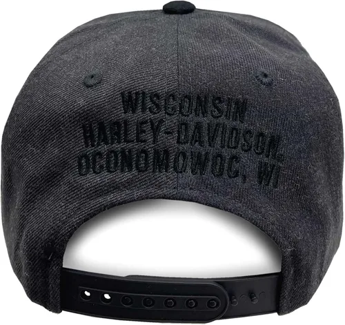 Miniatura 2 de Harley-Davidson Willie G Skull Snapback - Gorra de béisbol para hombre, color gris y negro