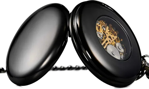 Miniatura 5 de Reloj de bolsillo mecánico de dragón antiguo con cadena