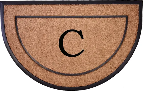 Miniatura 2 de Home & More Calloway Mills - Felpudo con monograma de medio círculo, letra (M, 24 x 36 pulgadas)
