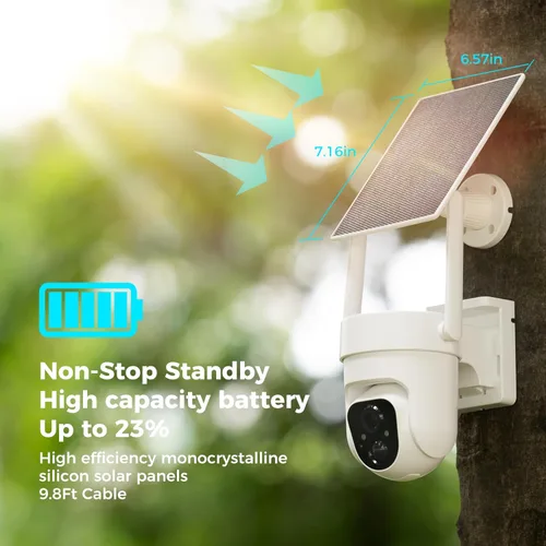 Miniatura 7 de SOVMIKU Vicohome - Timbre de video AI 2K y cámara de seguridad solar inalámbrica para exteriores, visión nocturna a color, audio bidireccional