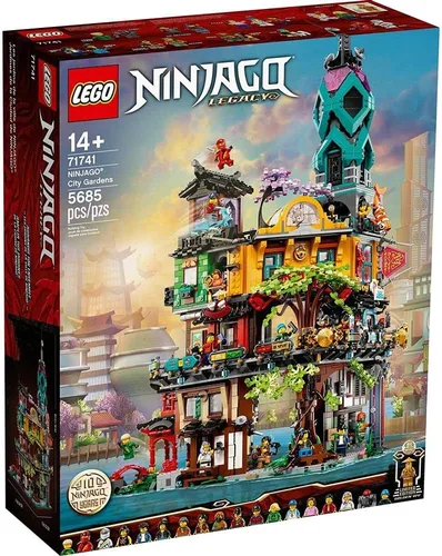 LEGO NINJAGO Kit de Construcción NINJAGO City Gardens 71741; Set de Juego Casa Ninja con 19 Minifiguras, Nuevo 2021 (5,685 Piezas), Multicolor