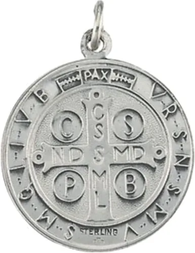 Miniatura 2 de Medalla de San Benito de Plata de Ley 0.728 in Hermosa, Metal, No es una piedra preciosa