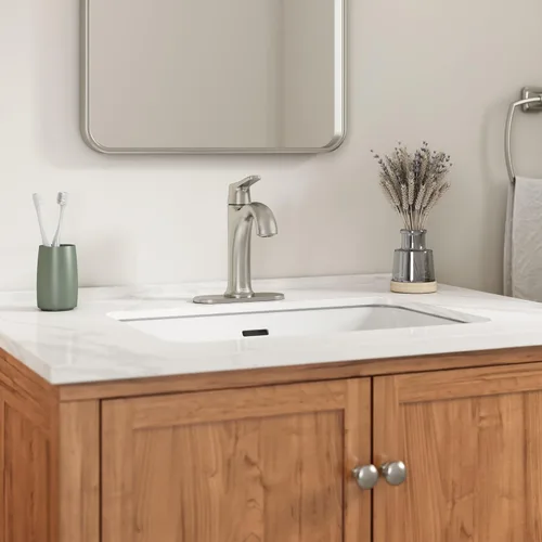 Miniatura 4 de American Standard 7429101.295 Becklow - Grifo de baño monomando, 1.2 GPM, níquel cepillado