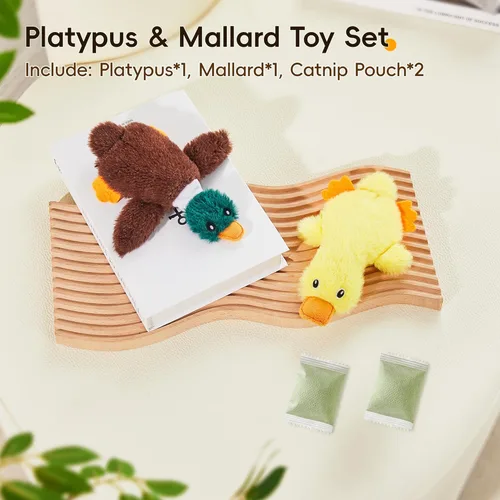 Miniatura 6 de Potaroma Juguetes para gatos con sonido crujiente de nébeda 2 piezas, juguete para gatitos sin relleno y sin desorden, juguetes interactivos