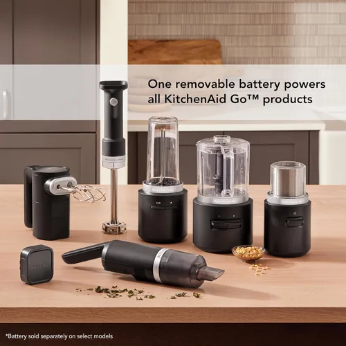 Miniatura 6 de KitchenAid Go - Mezclador de mano inalámbrico - batería incluida, KHMR762, color negro mate
