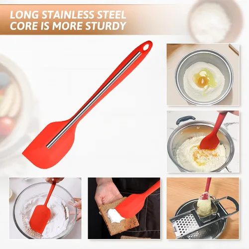 Miniatura 8 de Spaetzle Maker de acero inoxidable de alta calidad con mango de goma antideslizante, colador de araña, raspador de silicona y cepillo de plástico