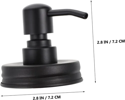 Miniatura 9 de SHOWERORO 1 bomba de jabón de acero inoxidable para frasco, elegante dispensador de jabón líquido, compatible con frascos de boca regular, repuesto