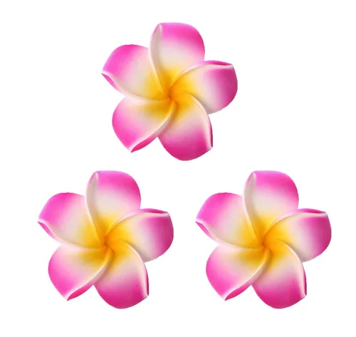 Miniatura 10 de Pinzas de espuma hawaiana de plumeria para mujer, para novia, boda, playa, tropical, vacaciones, fiesta, decoración para el cabello