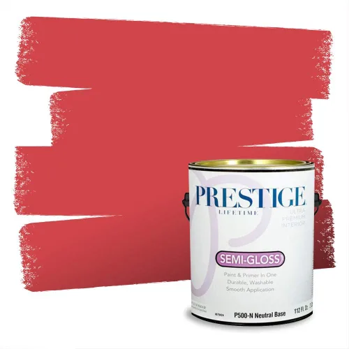 Miniatura 457 de Prestige Paints Pintura exterior e imprimación en uno, 1 galón, plano, coincidencia comparable de Valspar* Amber Rose*