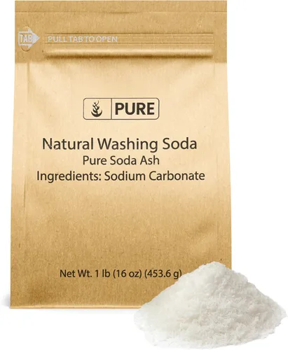 Miniatura 6 de Soda de lavado natural, o carbonato de sodio, limpiador, multiuso suavizador de agua y quitamanchas (disponible en 4 oz, 11 oz, 1 kg, 2 kg, y 5 lb).