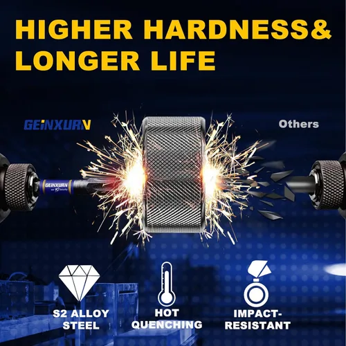 Miniatura 9 de Geinxurn Juego de brocas de destornillador magnético de impacto de seguridad T15 de 2 pulgadas, juego de brocas de potencia de cabeza Torx #15 de 51