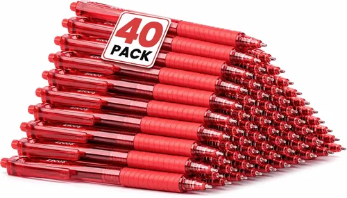 Miniatura 19 de Sooez Paquete de 12 bolígrafos a granel, bolígrafos de escritura suave con agarre suave, bolígrafo de tinta negra retráctil, bolígrafos de punta