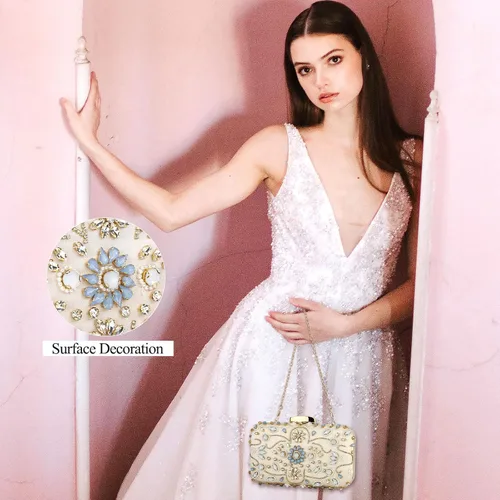 Miniatura 2 de Tanpell Bolso de noche con cuentas de cristal para mujer