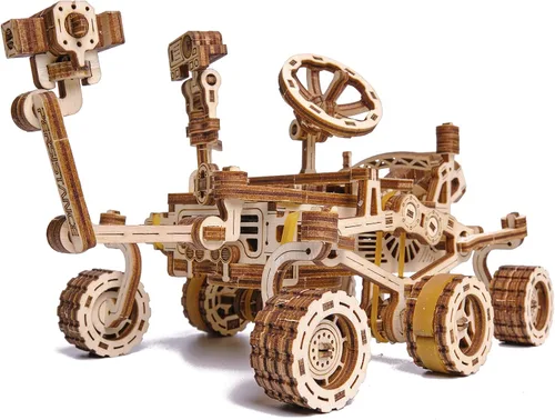 Miniatura 2 de Wood Trick Mars Rover - Rompecabezas mecánico 3D de madera – Monta hasta 13 pies – 7.9 x 4.7 pulgadas – Kit de modelo de bricolaje para adultos
