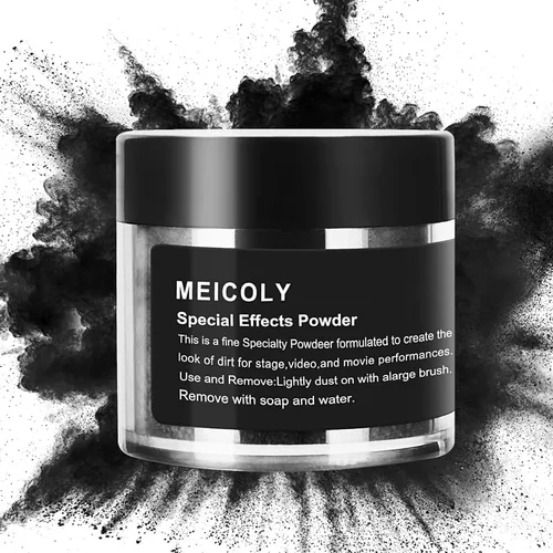 Miniatura 10 de MEICOLY Pintura facial dorada metálica, polvo de 0.7 onzas con líquido de mezcla de maquillaje de 2.1 onzas, pintura corporal de alto pigmento