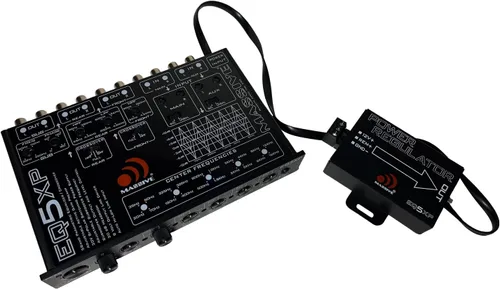 Miniatura 7 de Massive Audio EQ4 Ecualizador de audio para automóvil de 4 bandas - Ecualizador en el tablero con control de subwoofer, controlador de línea de 8