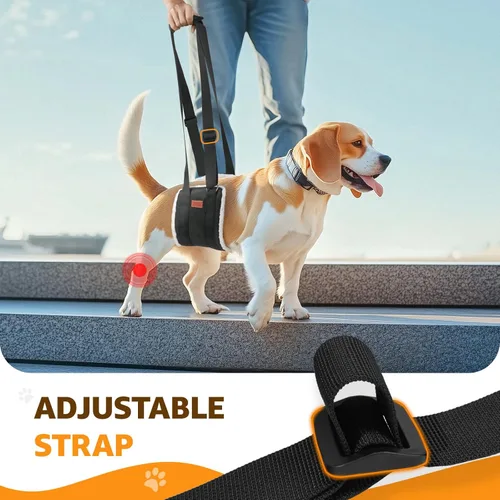 Miniatura 7 de Arnés Ajustable de Elevación para Perros, Cabestrillo para Perros Grandes con Soporte de Elevación y Arnés de Rehabilitación para Patas Traseras