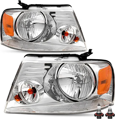 SOCKIR Conjunto de faros delanteros con bombillas compatibles con Ford F150 Pickup 2004-2008/Lincoln Mark LT 2006-2008 para el lado del pasajero y
