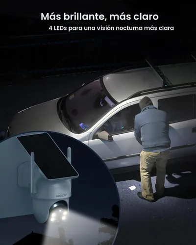 Miniatura 8 de Cámaras de seguridad ARCCTV inalámbricas para exterior, kit de 4 cámaras, sistema de cámara de seguridad solar inalámbrica de 4MP con panorámica