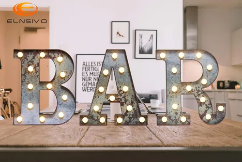 Miniatura 4 de Elnsivo - Letras con luces LED, efecto a hierro