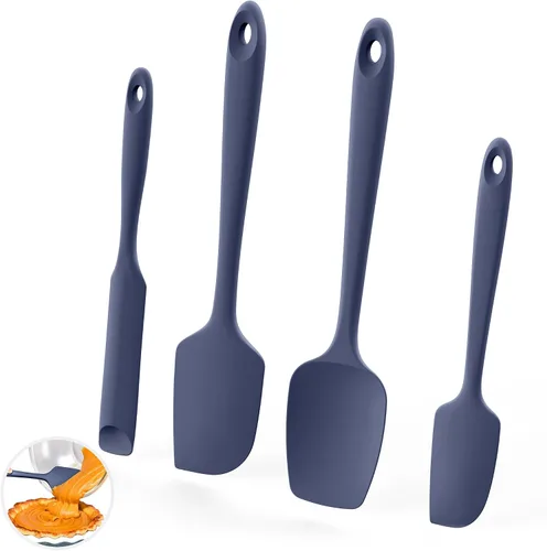 U-Taste Espátulas de silicona resistentes al calor de 600ºF: raspador flexible de silicona de grado alimenticio, utensilios de cocina de mezcla con