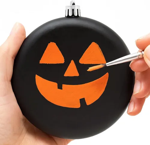 Miniatura 13 de Paquete de 12 adornos de Navidad en blanco de 4 pulgadas para manualidades para personalizar, hacer tu propio adorno, calcomanías, disco plano