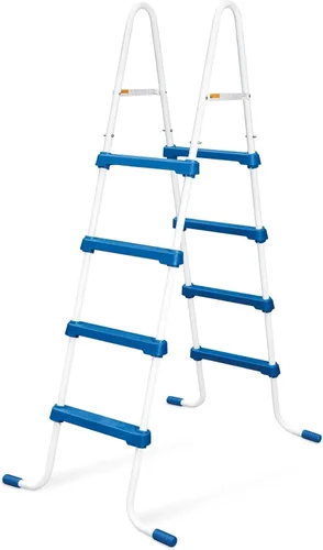 Miniatura 12 de Funsicle SureStep - Escalera de piscina de acero ligero de 3 escalones para exteriores con pies antideslizantes para uso en exteriores, color negro