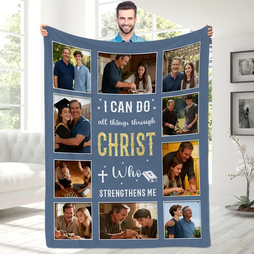 Miniatura 29 de Magimagine - Manta personalizada para papá con foto, mantas personalizadas con foto para papá de parte de su hija o hijo, regalos de cumpleaños