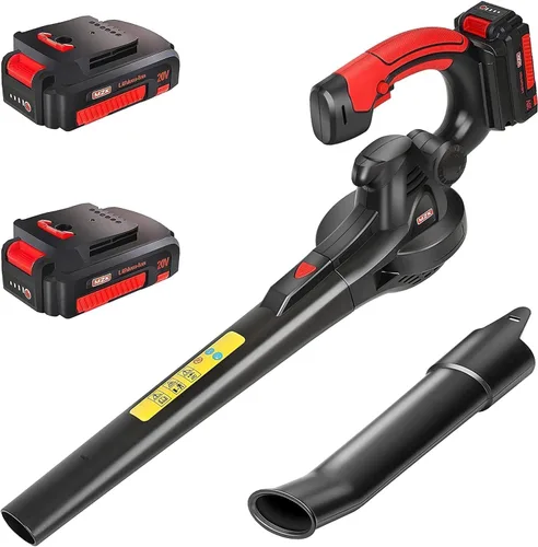 Miniatura 8 de MZK Soplador de hojas inalámbrico, soplador eléctrico de 20 V con batería para el cuidado del césped, soplador de hojas eléctrico ligero para soplar