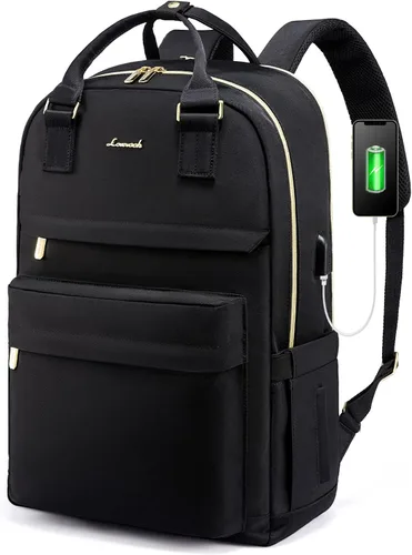 Miniatura 10 de LOVEVOOK - Mochila de computadora portátil para mujeres y niñas, mochila de 15.6 pulgadas impermeable para estudiantes, linda bolsa para libros