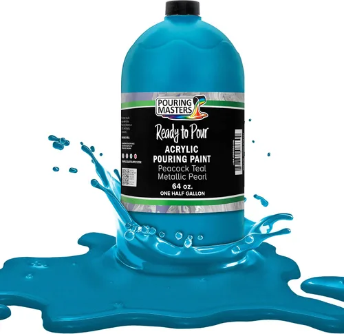Miniatura 50 de Pouring Masters Royal Blue Metallic Pearl - Pintura acrílica para verter lista para verter – Pintura acrílica líquida premezclada de 32 onzas
