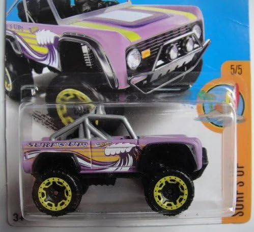 Miniatura 2 de Hot Wheels Surf's UP Series 5/5, púrpura personalizado Ford Bronco 291/365